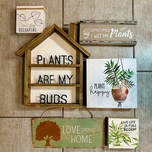 Rustic Brown and White Wall Decor Set